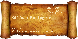 Kádas Pellegrin névjegykártya